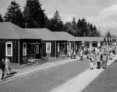 [Army huts along West Mall (1950's)]